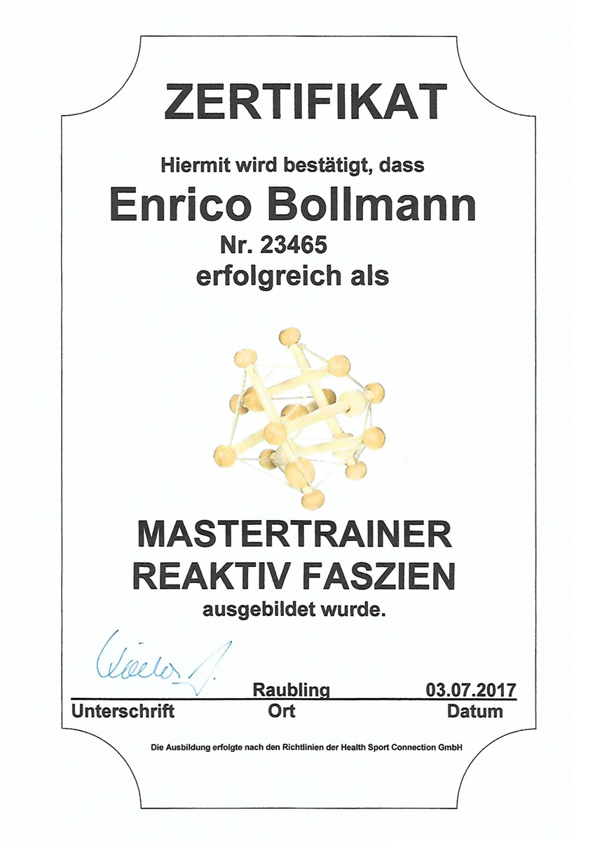 Mastertrainer Reaktiv Faszien