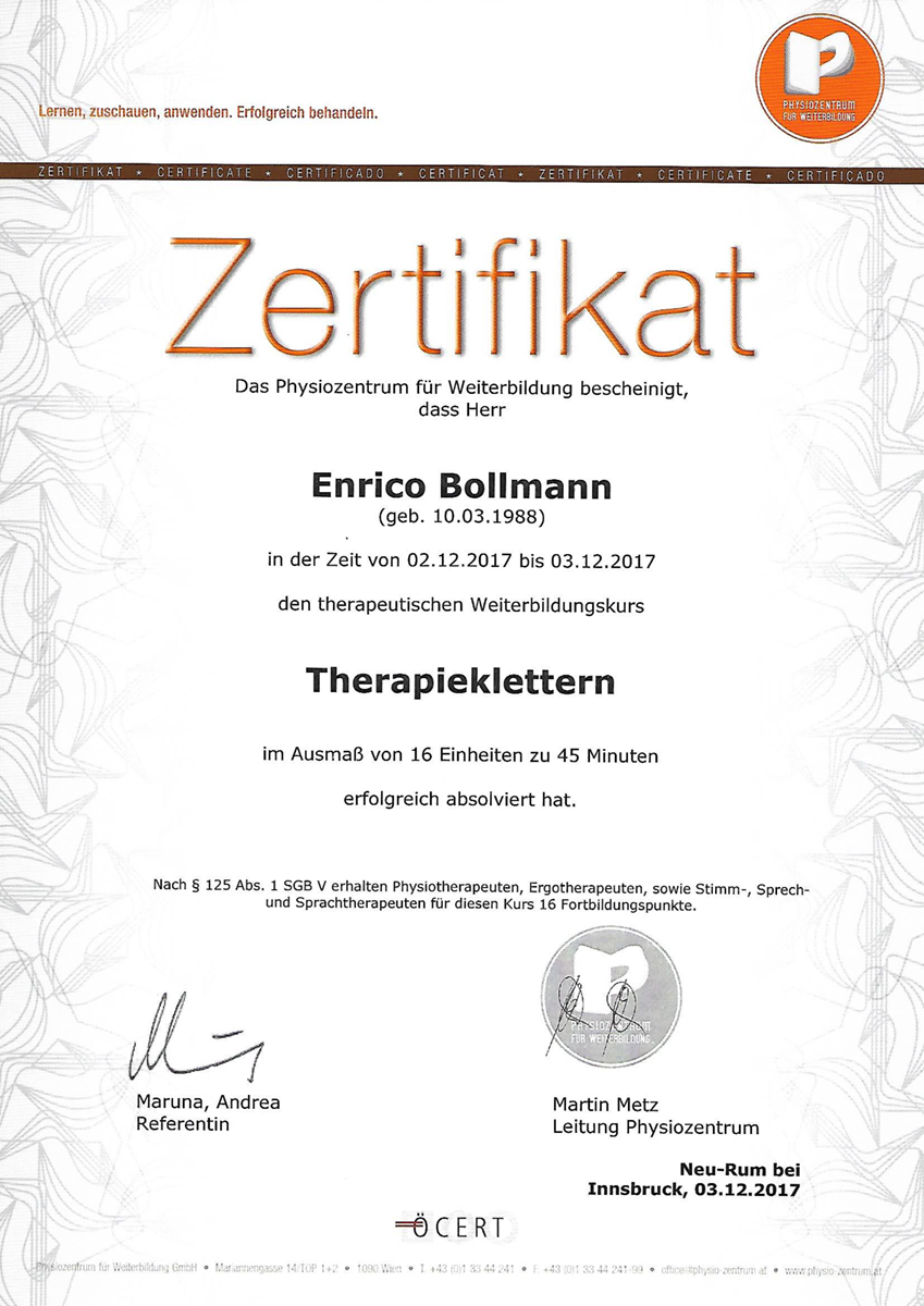 Therapieklettern